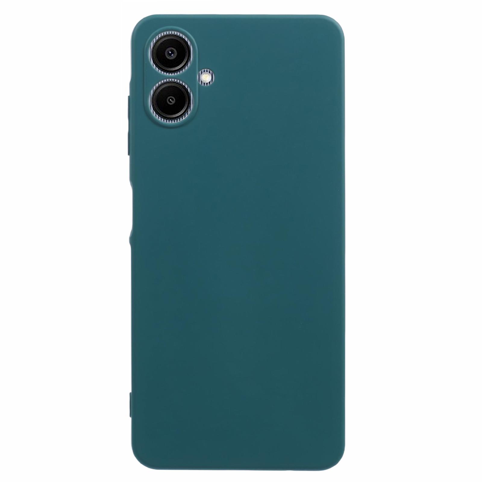 

For Samsung Galaxy A07 4G Case TPU Back Soft Anti-Scratch Fiber Lining Phone Cover Army Green