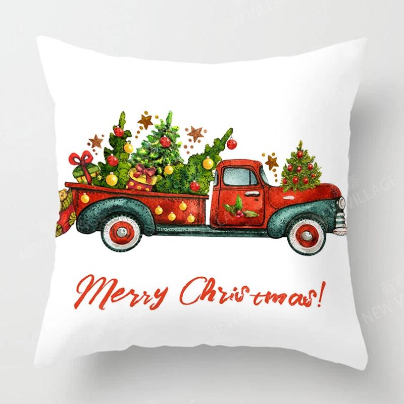 Christmas Series Pillowcases Sofas Cushion Covers  Home Decor Can Be Customized for Holiday Celebrations 40x40 50x50 60x60 35x35