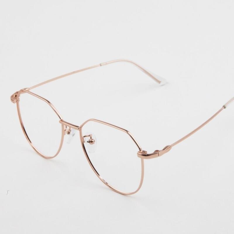 Men s and Women s Couple Hexagon Neat Glasses Frame G1167_Black