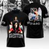 Camiseta LED Zeppelin 3D Printed T-shirt, Retro Street American Short Sleeved Top, Suitable for Both Men and Women Fans