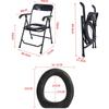 Household Elderly Toilet Seat Portable Stainless Steel Toilet Stool Foldable Pregnant Women's Toilet Chair