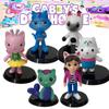 Dollhouse 6pcs Gabbys Cute Figure Model Toy Doll Pvc Ornament Kids Gift Decor