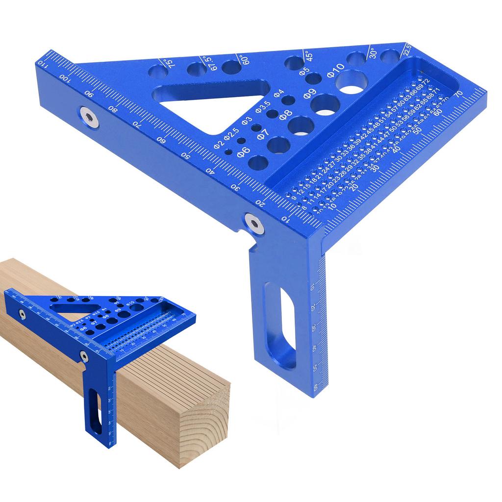 Woodworking   Protractor Aluminum Alloy Miter Triangular Ruler Multi Angle Layout Msuring Tool
