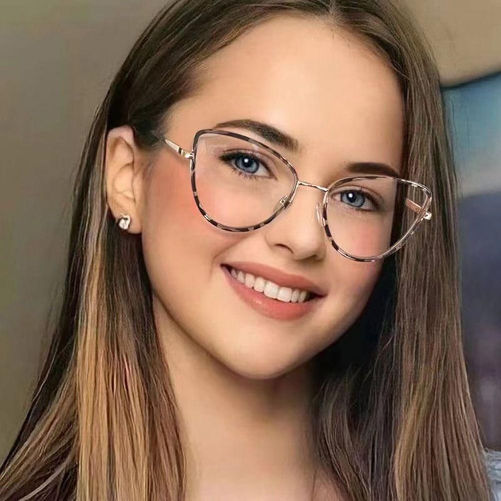 Neue Einzigartige Katzenaugenbrille Retro Mode Blaulichtfilterbrille Metallrahmen Damen Herren Computer Lesebrille