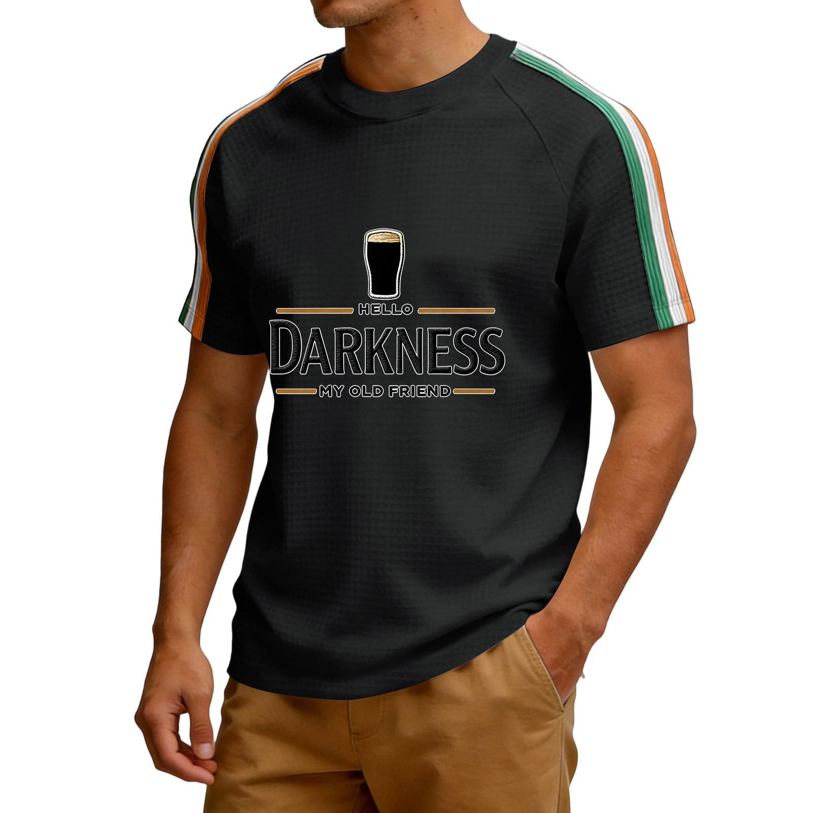 Мужская футболка  Тьма, мой старый друг  Ирландская пивная футболка Ирландия Футболка L