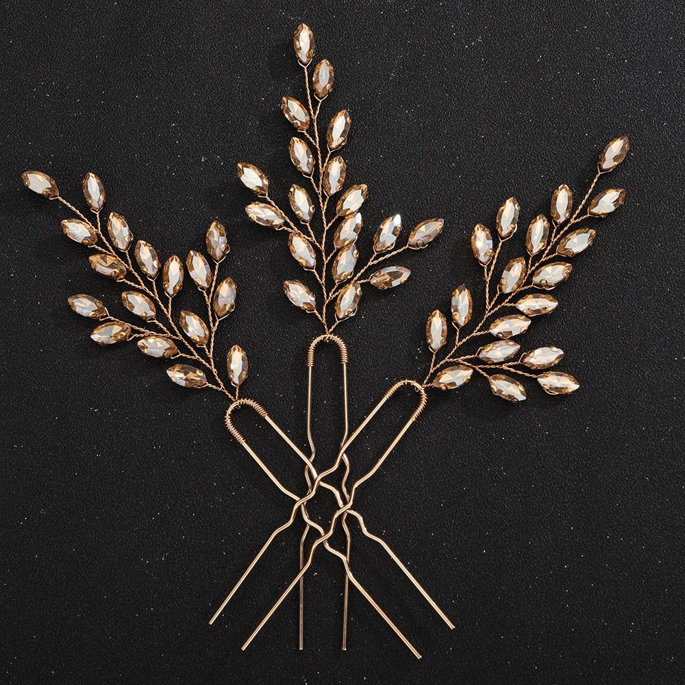 7 Farben Strass Haarnadeln Braut Blume Haarschmuck für Party Frauen Kopfschmuck Hochzeit Haaraccessoires