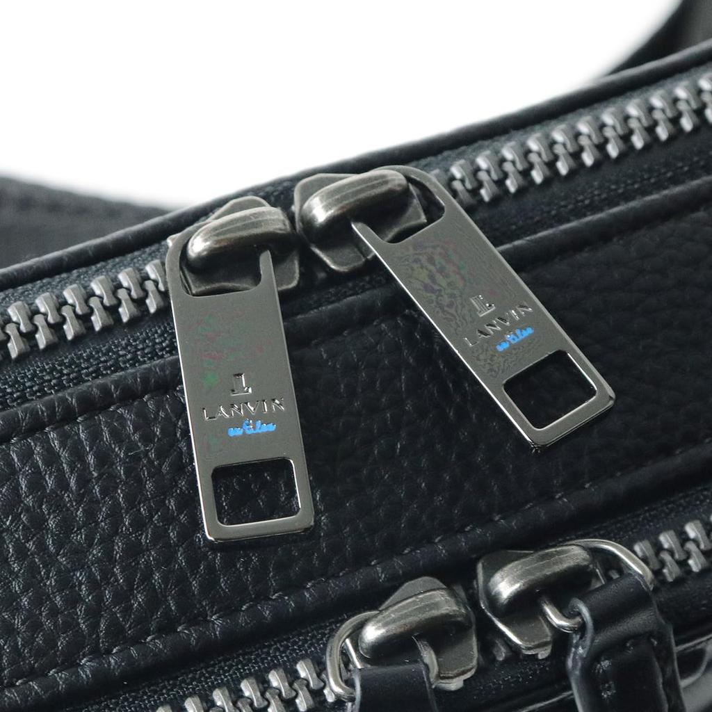 Lanvin en Bleu Tumble Shoulder Bag for Men, Double Size, No. 512122, Black