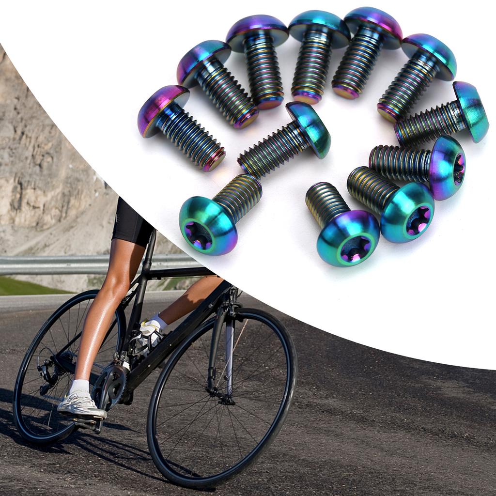 12Pcs   Disc Brake Rotor Screws   Alloy Bike Screw Accessory M5x10mm
