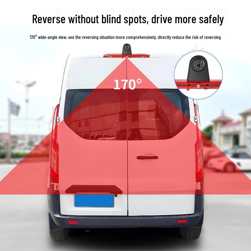Ford Transit High-Mount Brake Light Camera: Waterproof, Night Vision, HD Rearview & Reversing Function.