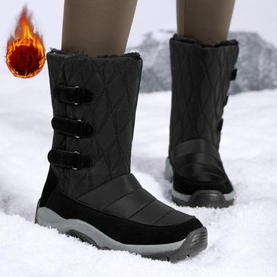 Women's Winter Warm Snow Boots Non-Slip Water Resistant Mid-Calf Booties for Women Outdoor Comfortable Faux Fur Lining Hiking Walking Boots Shoes