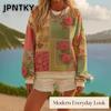 JPNTKY Women's Fashion Casual Long Sleeve O-Neck Blouses & Shirts