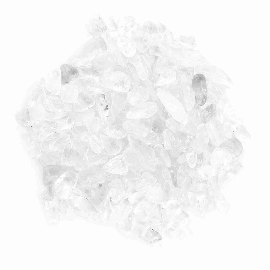 Trommelsteinsplitter, zerkleinerte natürliche Bergkristallstücke