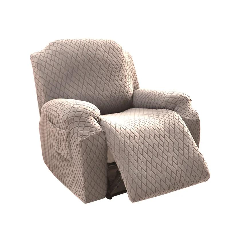 4Pcs Split Thicken Recliner Chair Cover Elastic Jacquard Single Sofa Covers  Chair Slipcovers Stretch Armchair Protector