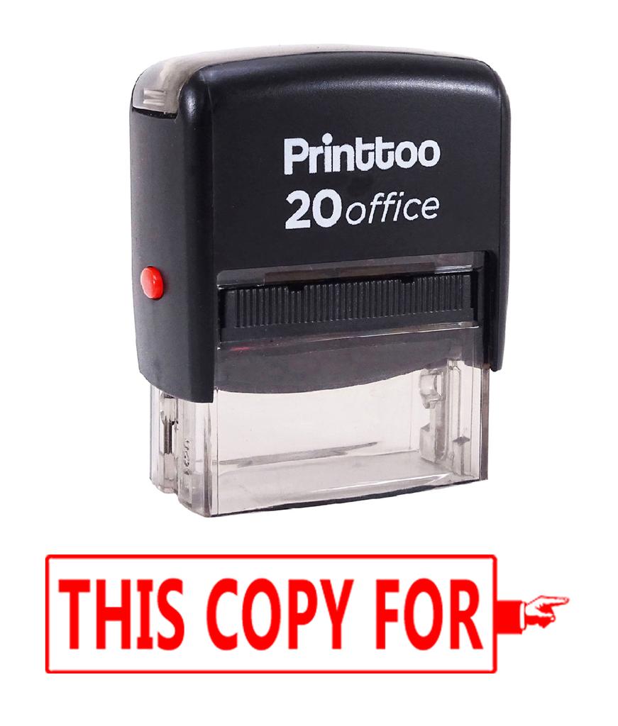 Printtoo THIS COPY FOR Self Inking Rubber Stamp Office Stationary Custom