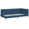 Corner Bed Frame with Mattress Other 2 Pcs Blue Fabric