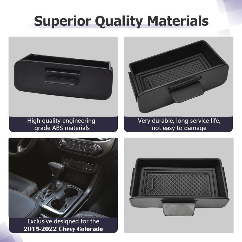 Center Console Organizer Drawer Storage Hidden Box for 2015- Chevy Colorado LT/Z71/ZR2 & 2015- GMC Canyon SLE/SLT/Denali