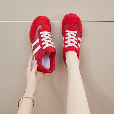 Little White Shoes Retro Women's New Summer Thin Lightweight Board Shoes Flat Mesh Shoes