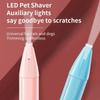 Electric Pet Claw Hair Trimmer with LED Light Support for part trimming Small blade design Sharp blade Silent Hair Clipper Razor