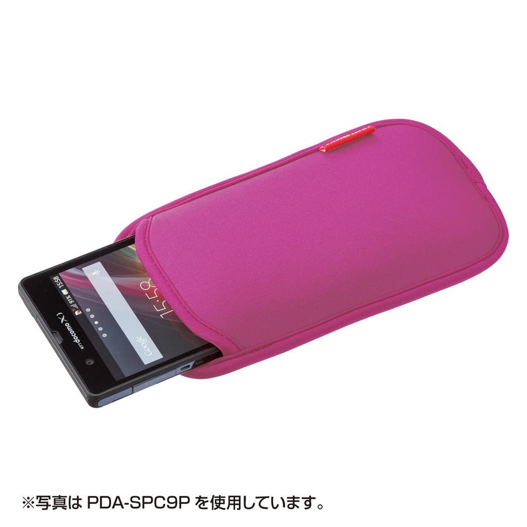 Sanwa Supply Case Multi-Smartphone (for 5-inch Phones), Black, PDA-SPC9BK