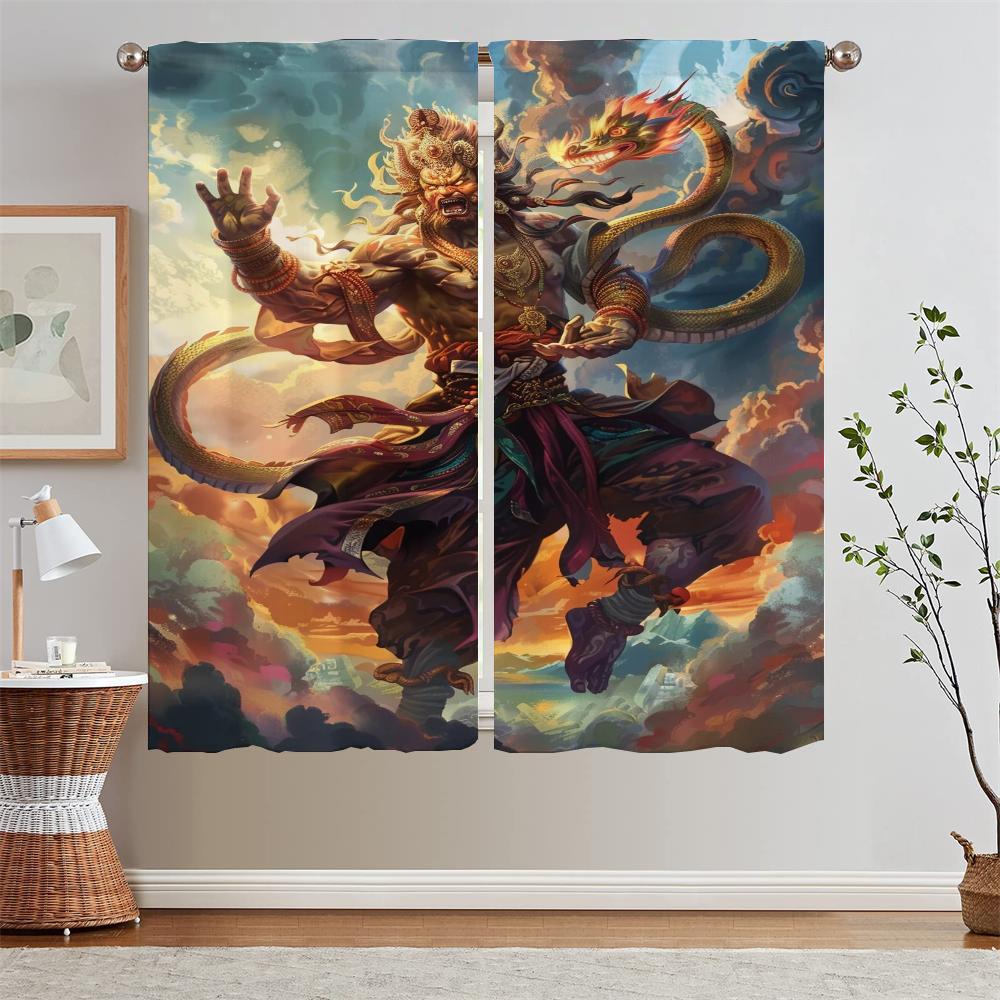 

Вайрапани Блэкаут Тюль в Кухонные Шторы 2 Штуки Оконные Прозрачные Шторы для Гостиной 2 Элегантные Штуки Теневая Штора Кудри W50xH70cmx2pcs-CL