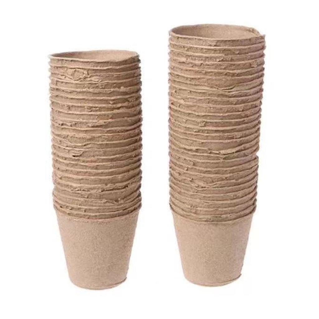 Biodegradable Pulp Seedling Pots Molded Paper Nursery Plant Containers Eco Friendly Compostable Flower Pots for Garden and Home Use