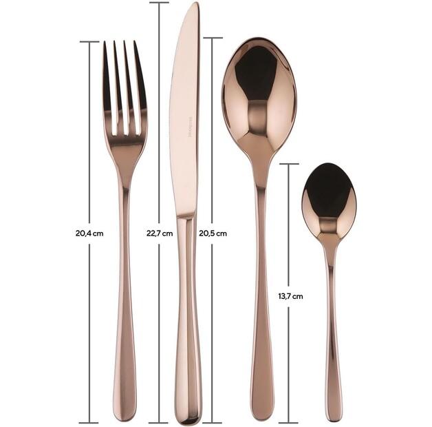 Sambonet Taste Cutlery Set, PVD Copper, 24 Pieces (52553C81 / S0097-S00018-S0037)