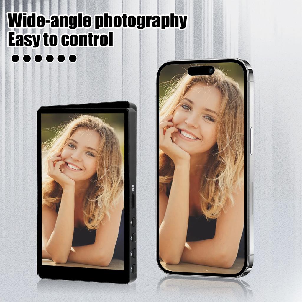 Bezdrátový magnetický monitorový displej pro selfie na mobilní telefon pro chytrý telefon Vlog Živé vysílání Nahrávání videa pro iPhone Android telefon