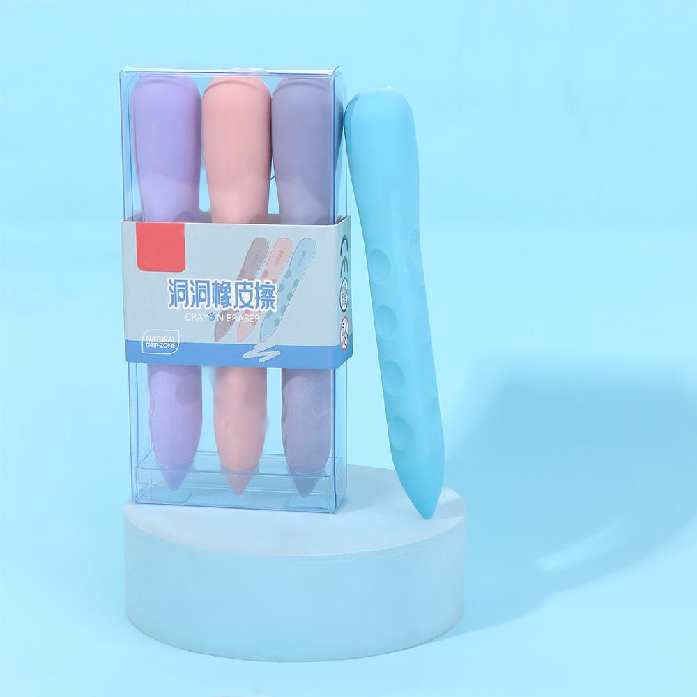 Students Stationery Children Pen Shape Traceless Eraser Pencil Eraser Hole Eraser Dustless Eraser