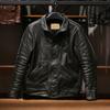 Einstein Jacket Fattened Plus Size Leather Leather Jacket Men's Locomotive Ami Kaji Goat Leather Jacket