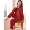 Pajamas Women's Spring Summer  Princess Style Long Sleeve Home Clothes Thin Suit Outer Wearing Spring and Autumn Wear