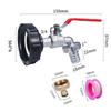 1PCS 1000L Water Tank Adapter S60*6 To 1/2'' 3/4'' Garden Hose Connector Thicken IBC Tank Replacement Valve Faucet