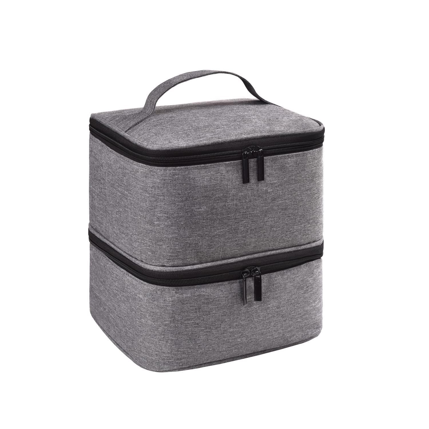 Портативная двухслойная сумка для хранения лака для ногтей и эфирных масел – Водонепроницаемый, высококачественный косметический несессер