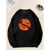 Men'S Dinosaur Skeleton On Broomstick Casual Crew Neck Sweatshirt | Loose Fit, Slight Stretch Fabric, Perfect for Comfort