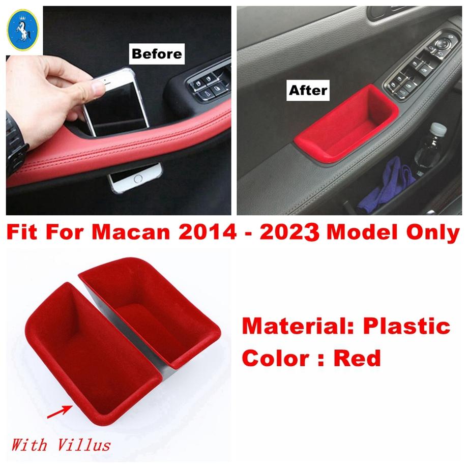 Per Porsche Macan 2014- Organizer per Auto Scatola Portaoggetti Maniglia Porta Protezione Bracciolo Porta Anteriore Posteriore Porta Chiavi Telefono Accessori