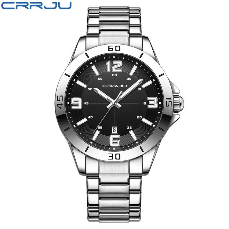 CRRJU-5003 New Steel Band Men's Watch Fashion Business Watch