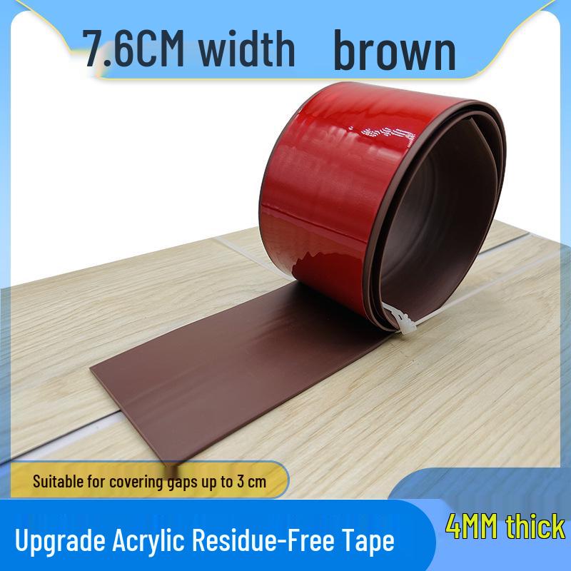 Self-Adhesive Wood Floor Trim Strip - Glue-Free Edge Divider for Doorway and Threshold Decoration