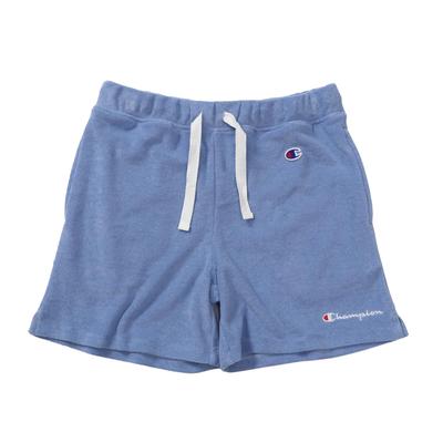 Shorts Champion Basic Cotton USA avec Logo Script Bleu Pâle Femme Broderie, CW-X506,