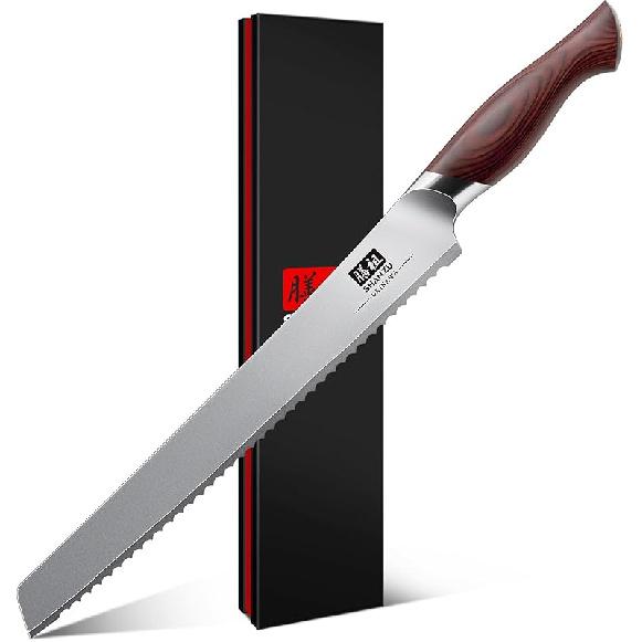 SHAN ZU Chef Knife 8 Inch, High Carbon Japanese 10Cr15Mov Stainless Steel Kitchen Professional Cooking Knife, Ultra Sharp Japanese Knife with