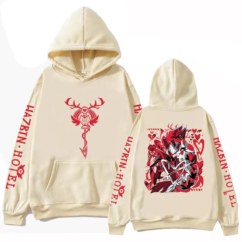 Hazbin Hotel Alastor En Charlie Grafische Print Hoodie Casual Harajuku Mode Pullover Hooded Sweatshirt Oversized Hoodies
