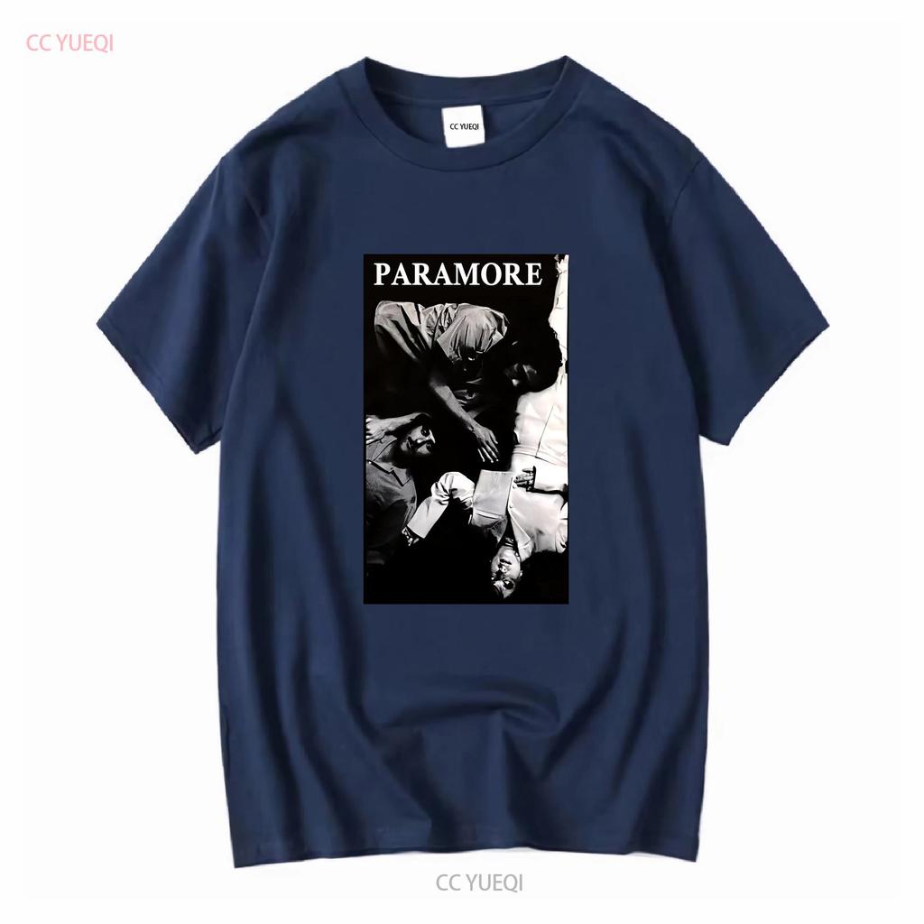 T-shirt Ritratto Band Paramore Taglia L XL Manica Lunga o Corta Lavaggio Vintage Unisex Grafica Versatile Morbida
