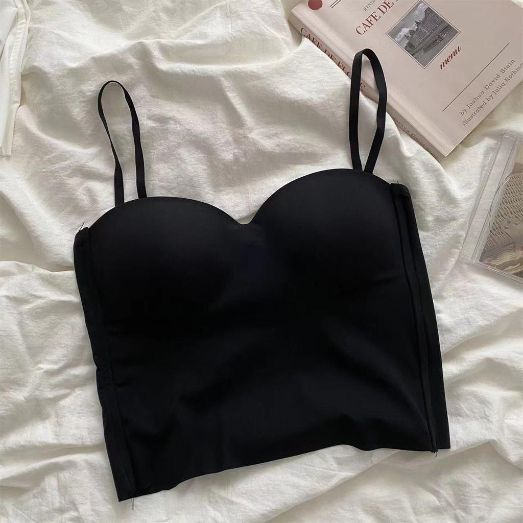 Eis-Seide Träger kleines Weste Damen innen Anti-Licht mit Brustpolster integriertes Tube Top schöner Rücken Unterwäsche BH Sommer dünn
