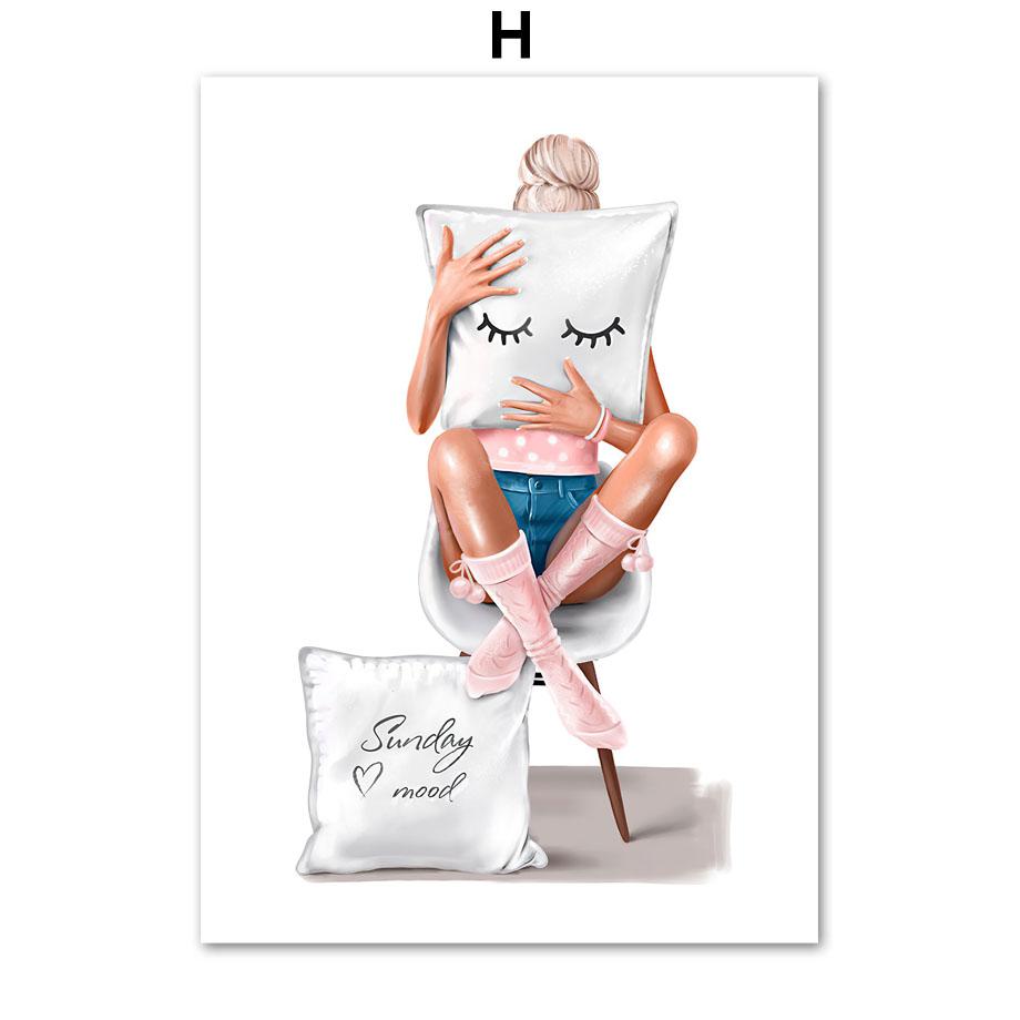 

Paris Perfume Girl Handbag Heels FlowerCanvas Painting Art, Nordic Posters and Prints, Wall Pictures, Living Room Decor, Fashion 21X30cm No Frame