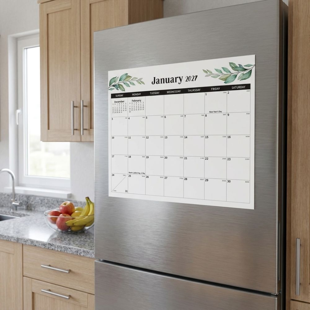 Tear Off Pages 2027 Magnetic Fridge Calendar 18 Monthly Magnetic Notepad Calendar School