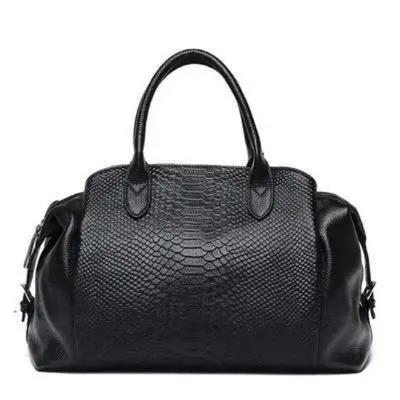 Luxury Genuine Leather Large Wild Snake Pattern Tote Shoulder Bags for Women Classic Designer Crossbody Bags for Ladies