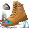 Fashion 2024 Cowhide Dermis Men Work Boots High-quality Safety Shoes Men Puncture-Proof Desert Tactical Boots Protective Shoes Outdoors