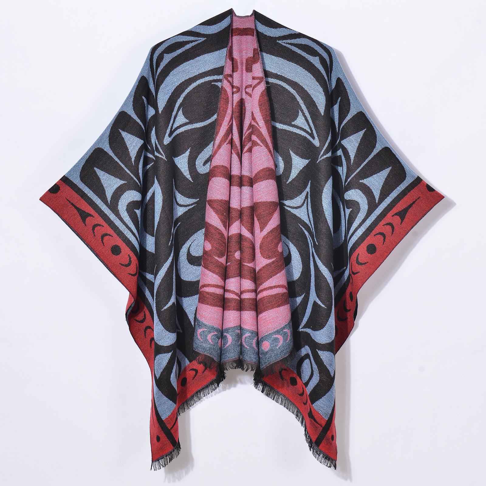 

Women s Double-Sided Vintage Tassel Shawl Scarf 130*150CM