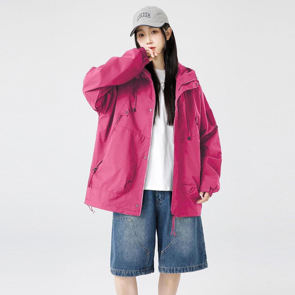 Men's 2024 Mountain Series Embroidered Outdoor Windbreaker Jacket: Functional, Trendy Workwear Coat