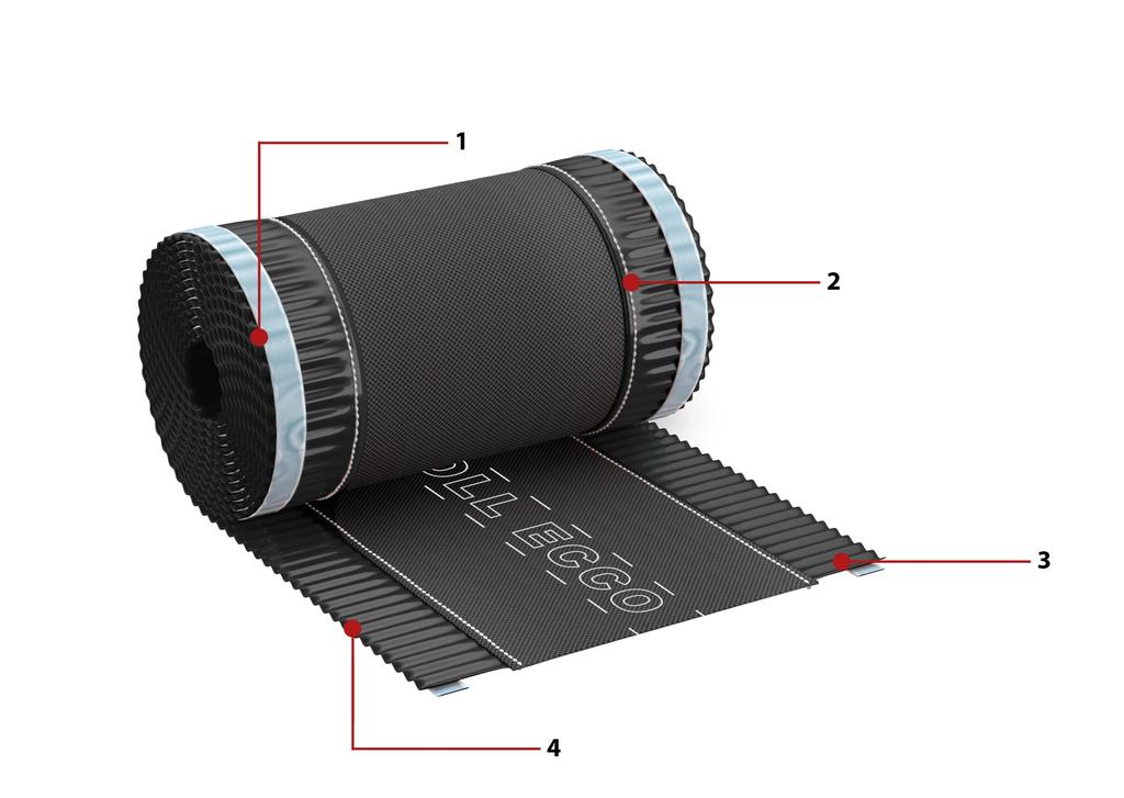ROLL ECCO Ridge Tape 310mm X 5m RAL 8004