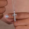 Cross Inlaid Zircon Necklace, Personalized Sweet And Cool Style Pendant Jewelry, Fashionable Temperament Is Shining And Exquisite