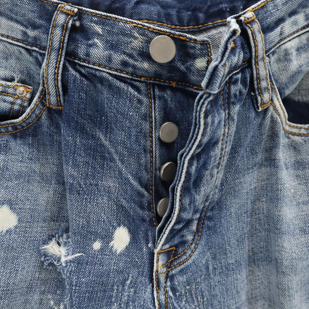 mnml bleaching Skinny denim pants w29 Button fly jeans Men's Used